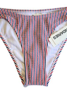 No Boundaries Red White and Blue Swim Bottoms - Size XL (16-18) Cheeky High Leg